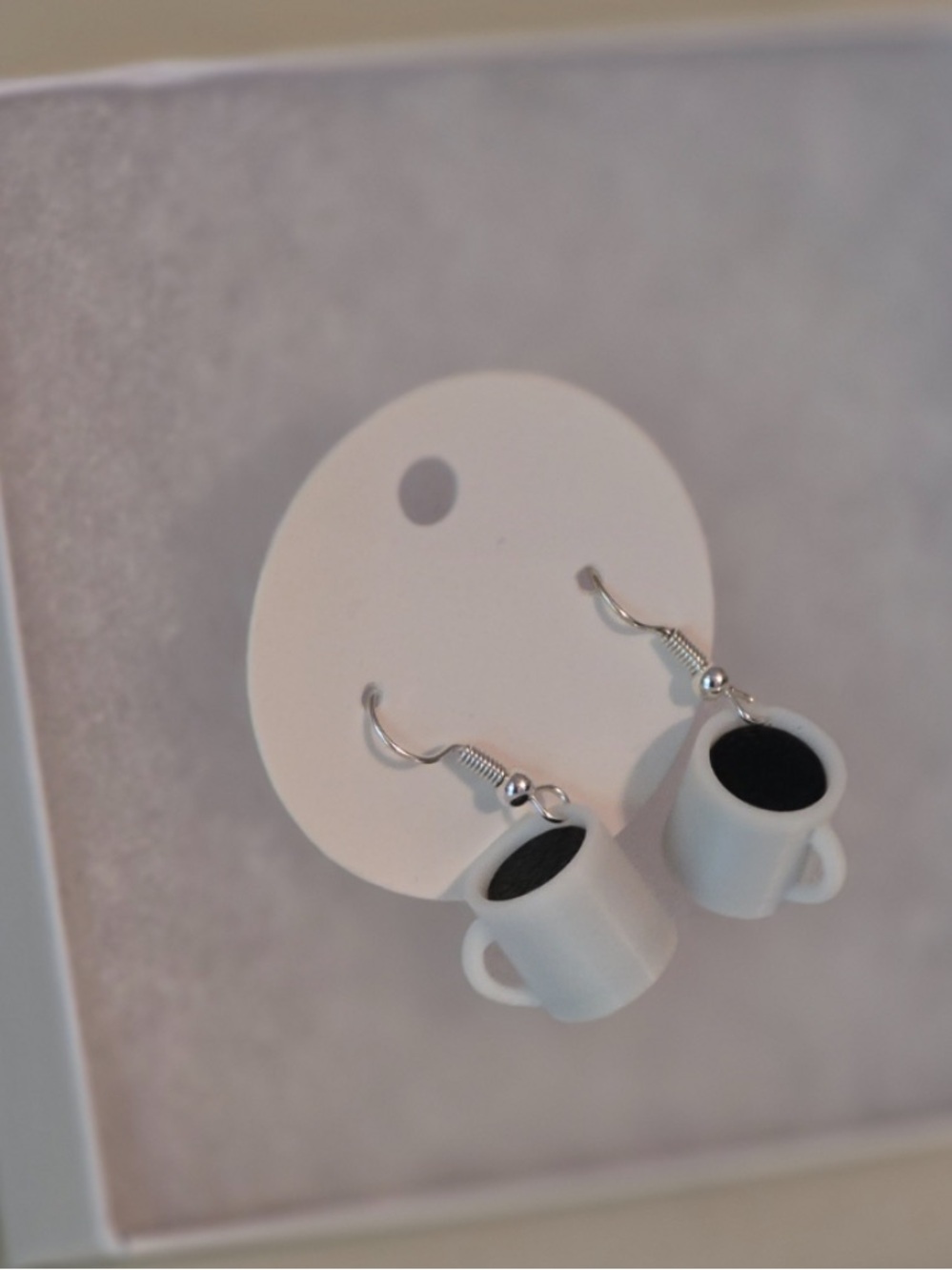 Novelty Coffee Mug Dangle Earrings